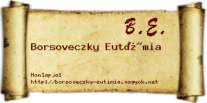 Borsoveczky Eutímia névjegykártya